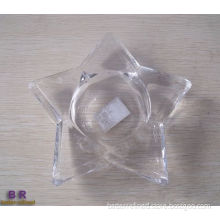 elegant five star glass candle holde